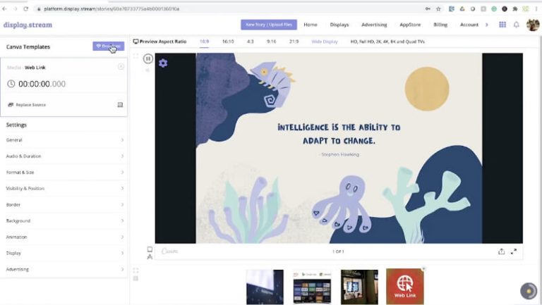 Using Canva with Free Digital Signage. – Display.Stream